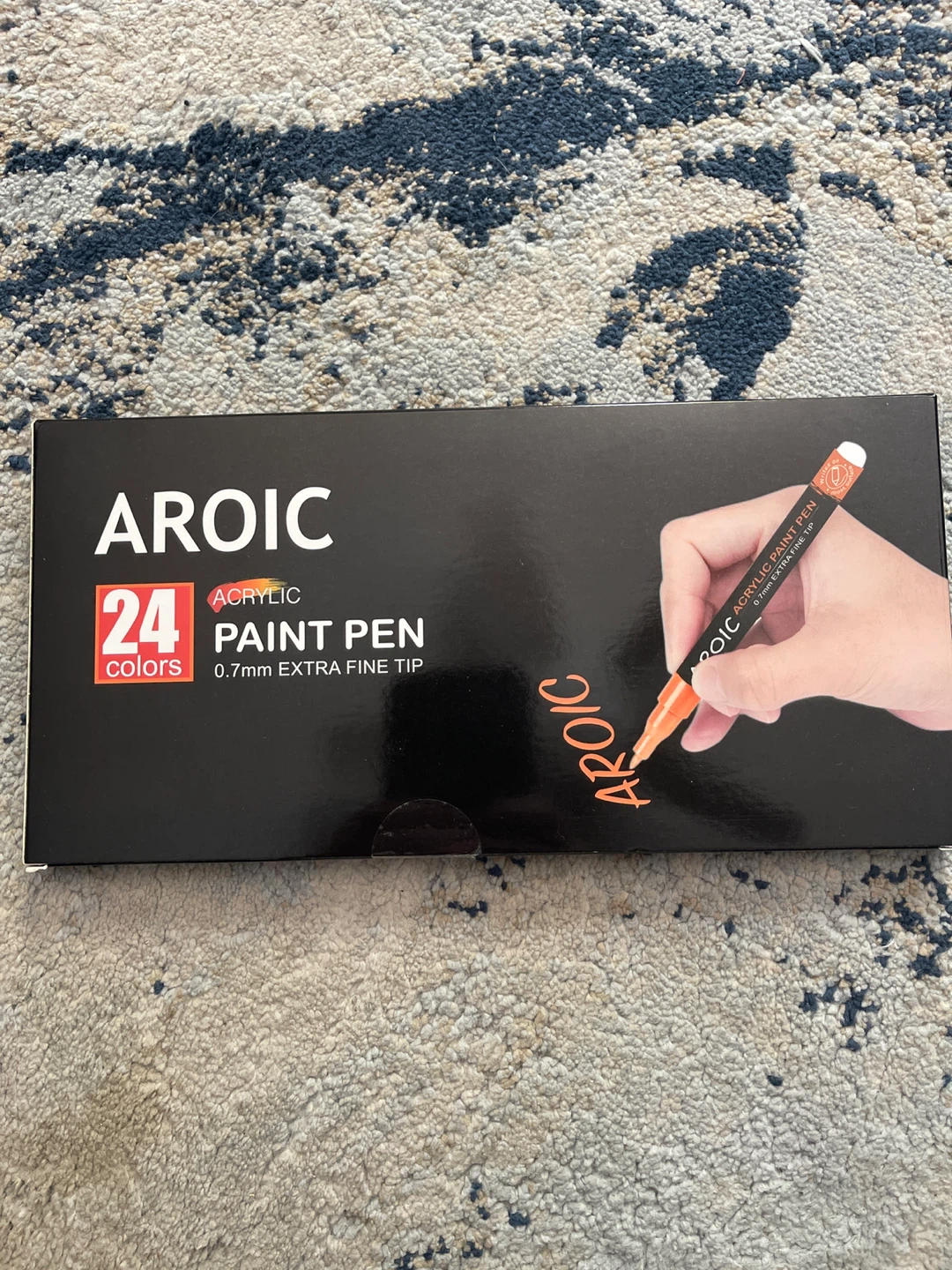 AROIC 24 Acrylic Paint Pens, 0.7mm Extra Fine Tip