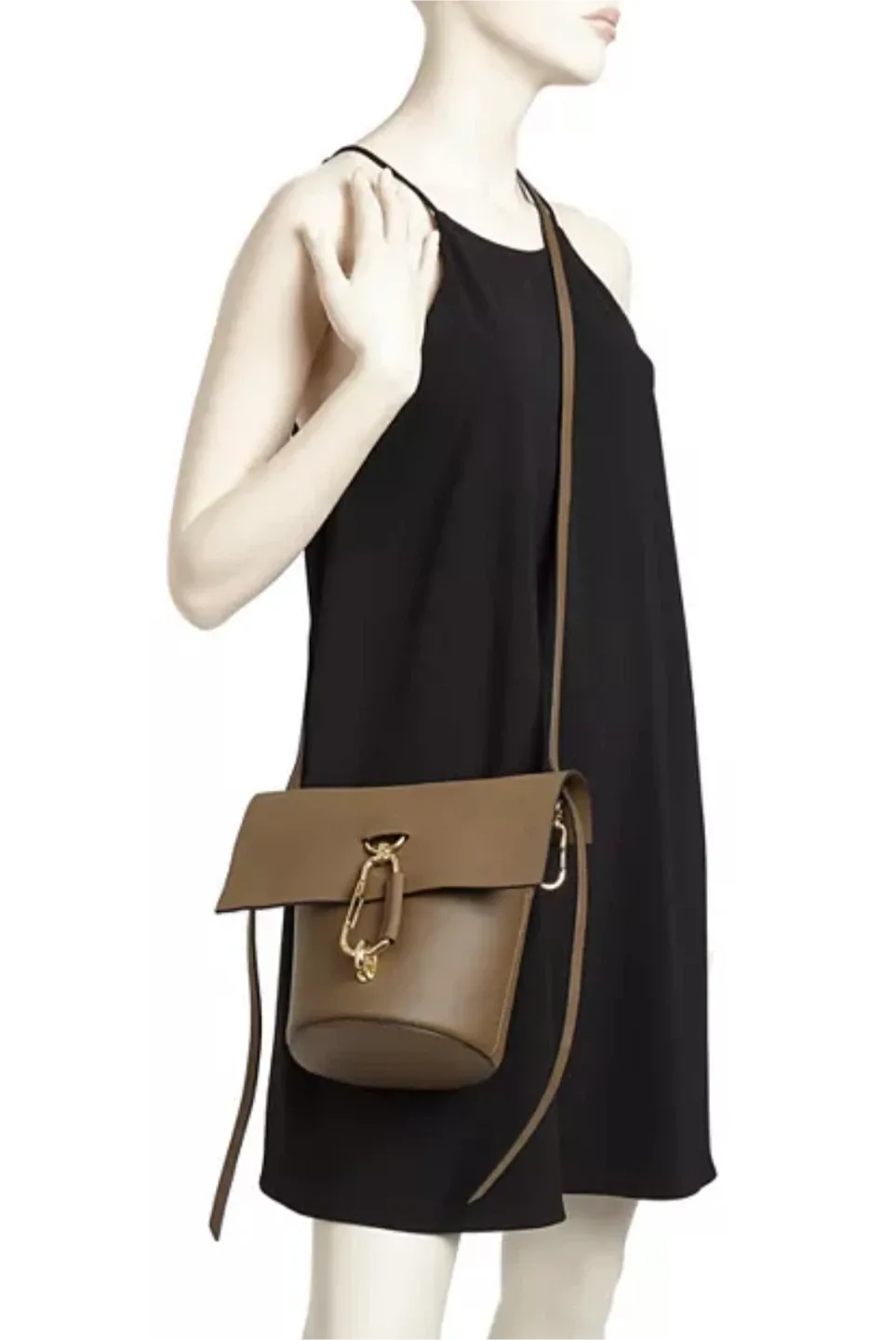 Zac Posen Black Medium Belay Leather Crossbody Bucket Bag image indicator(8)