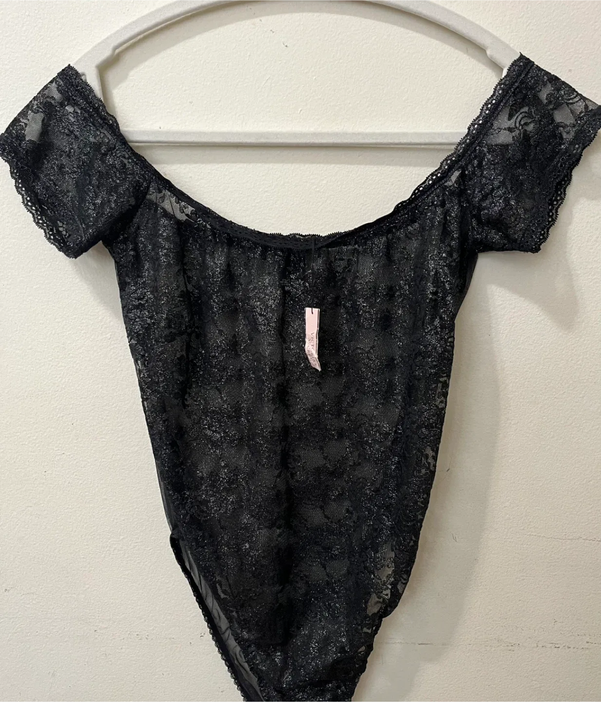 Victoria's Secret Black Lace Bodysuit image indicator(3)
