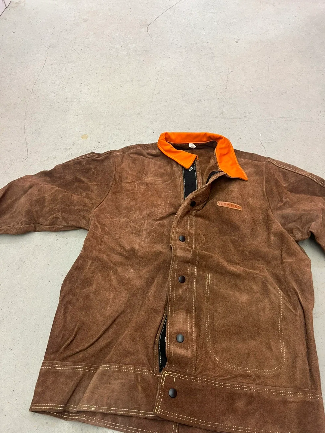 YESWELDER Welding Jacket - Brown, Size M image indicator(4)