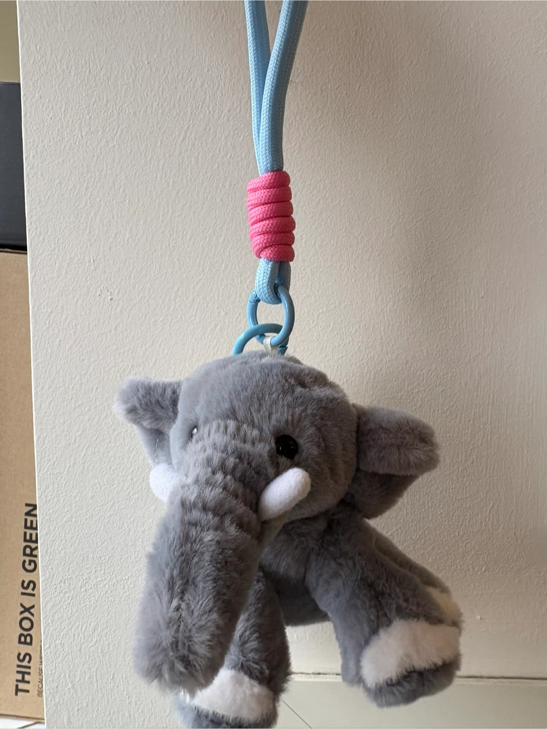 Grey Elephant Plush Toy Keychain