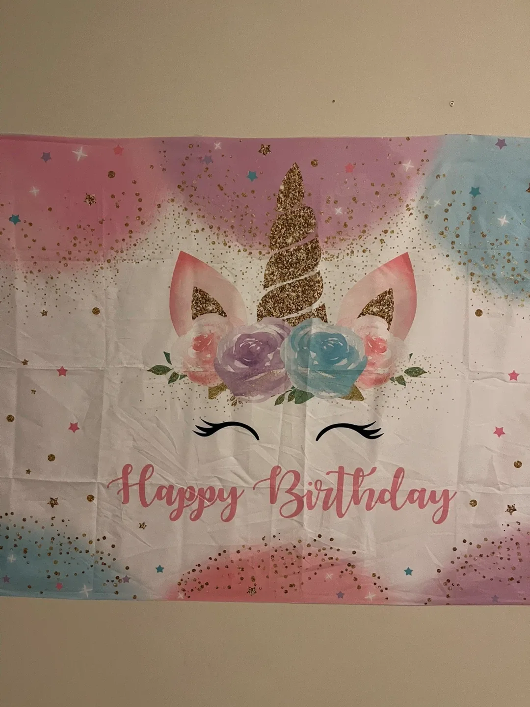 EUC- Unicorn Happy Birthday Backdrop image indicator(2)