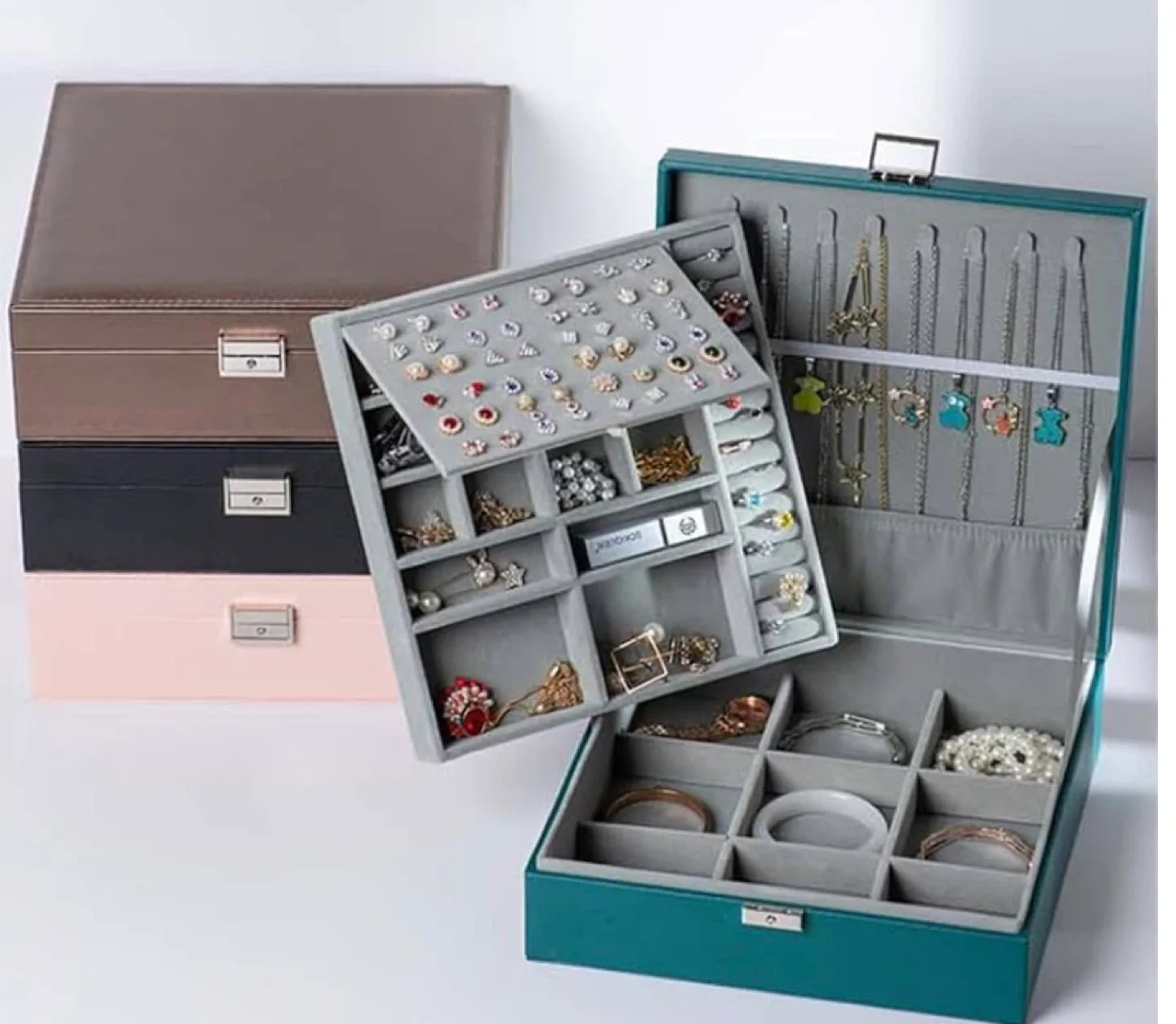 Jewelry Box Organizer, Teal, 26.5cm image indicator(4)