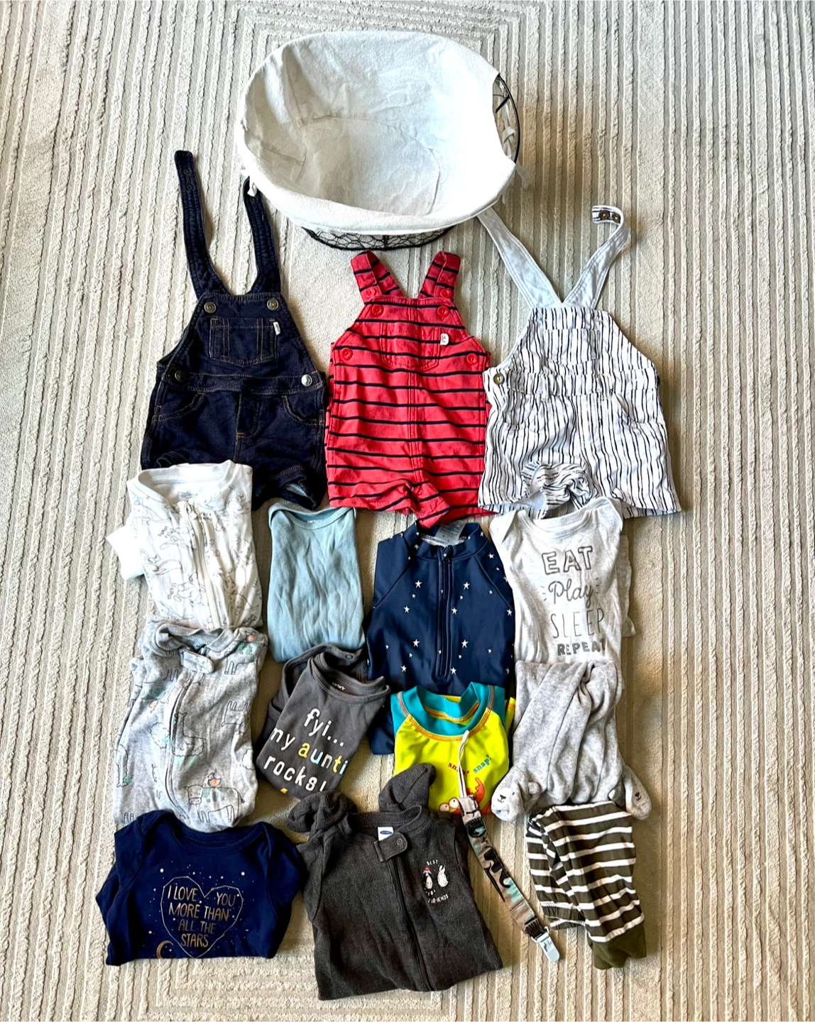 Baby Clothes Bundle - Various Brands and basket