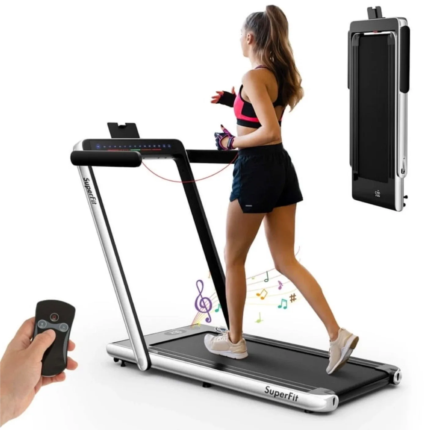 💪 SuperFit 2.25HP 2-in-1 Folding Treadmill image indicator(3)
