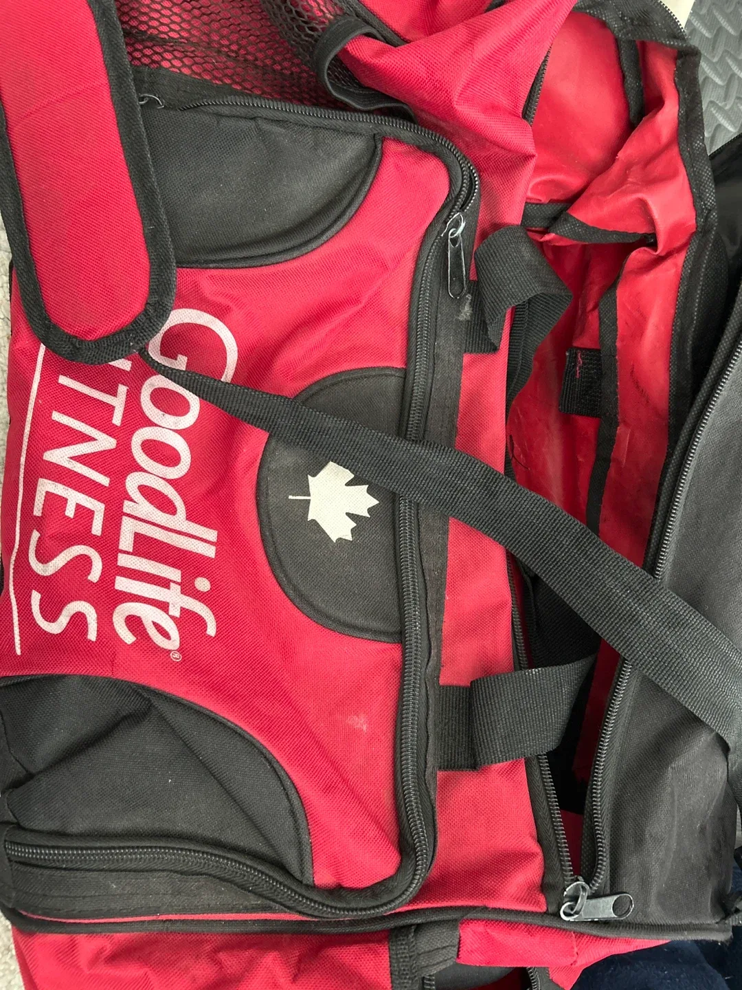 GoodLife Fitness Gym Bag - Red & Black thumbnail