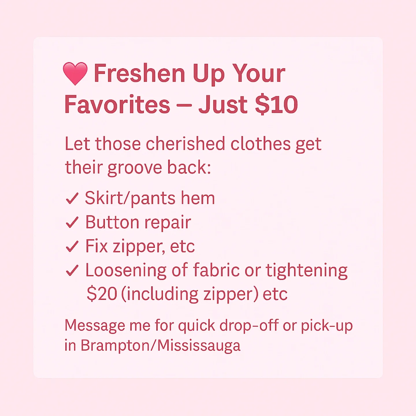 Clothing Alteration Service - Freshen Up Your Favourites thumbnail