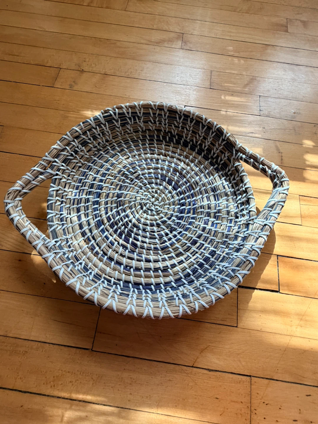 Woven Basket Tray with Handles