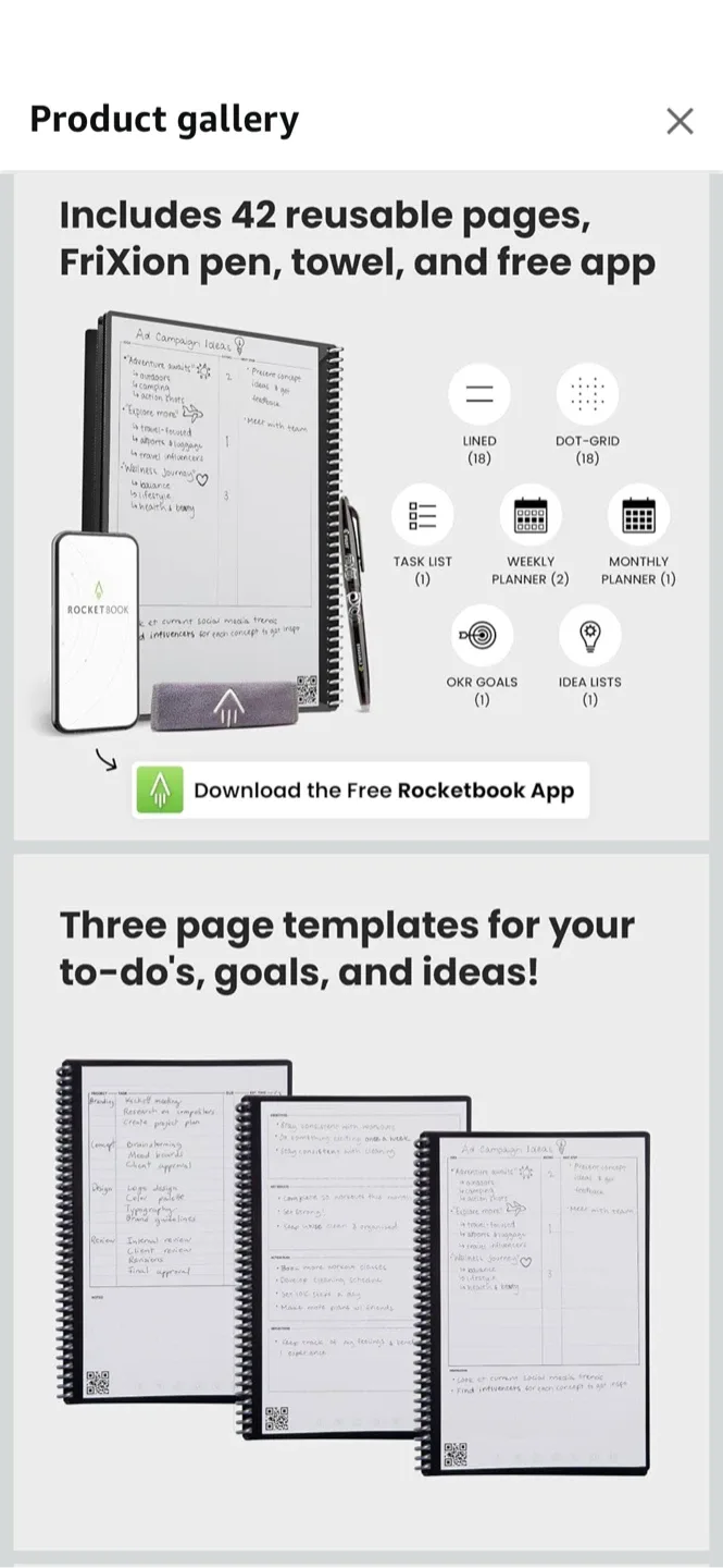 Rocketbook Fusion Reusable Notebook image indicator(5)