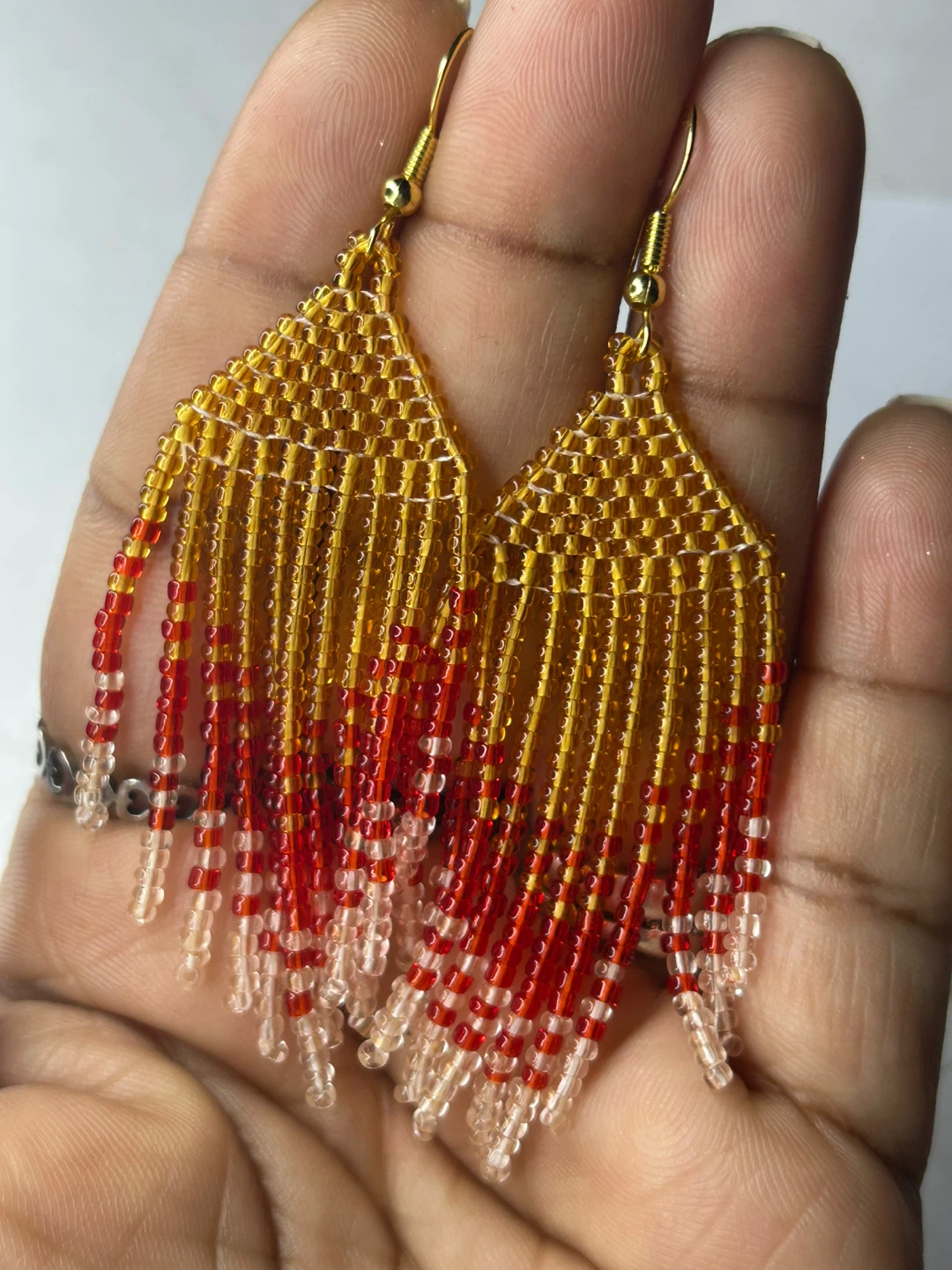 Handmade Beaded Earrings - photo 3