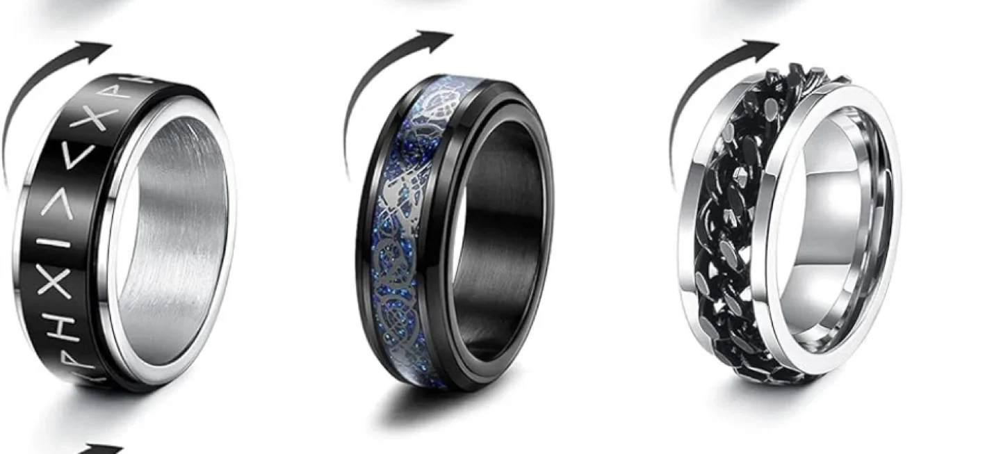 Sterling silver Spinner Ring - Variety of Styles thumbnail