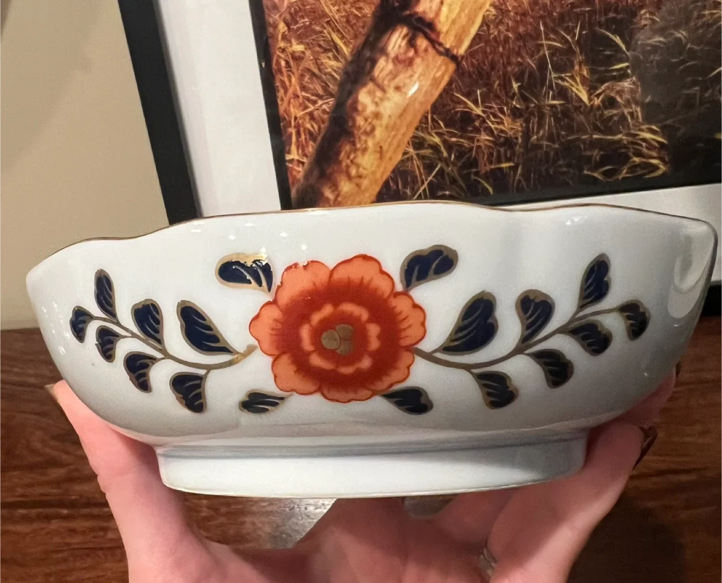 Vintage Japanese Imari Floral Bowl image indicator(6)