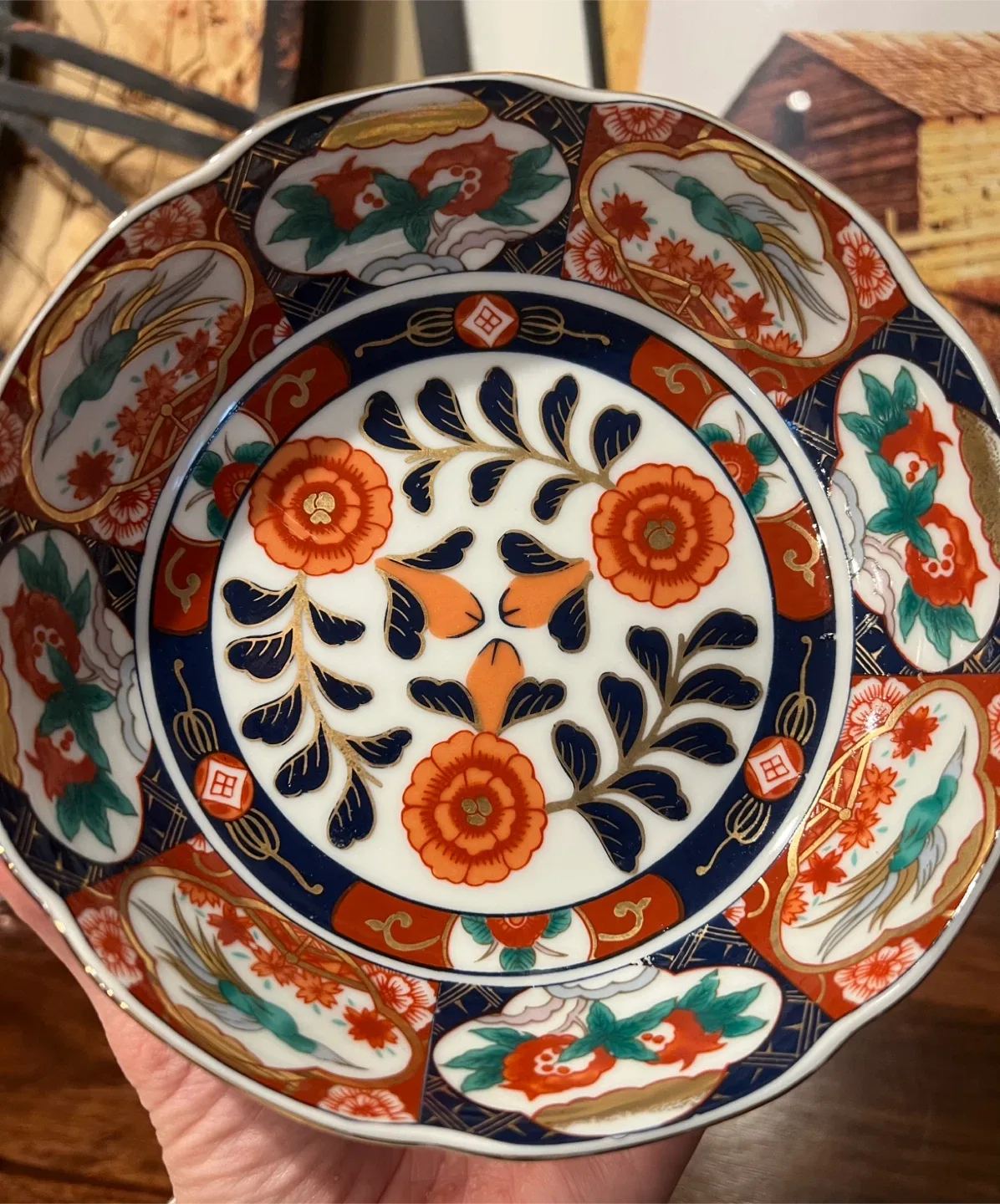 Vintage Japanese Imari Floral Bowl image indicator(3)