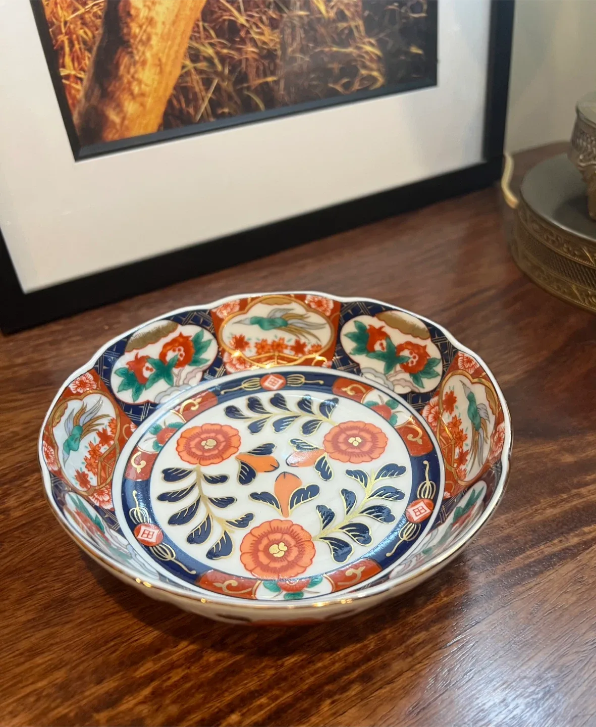 Vintage Japanese Imari Floral Bowl image indicator(7)