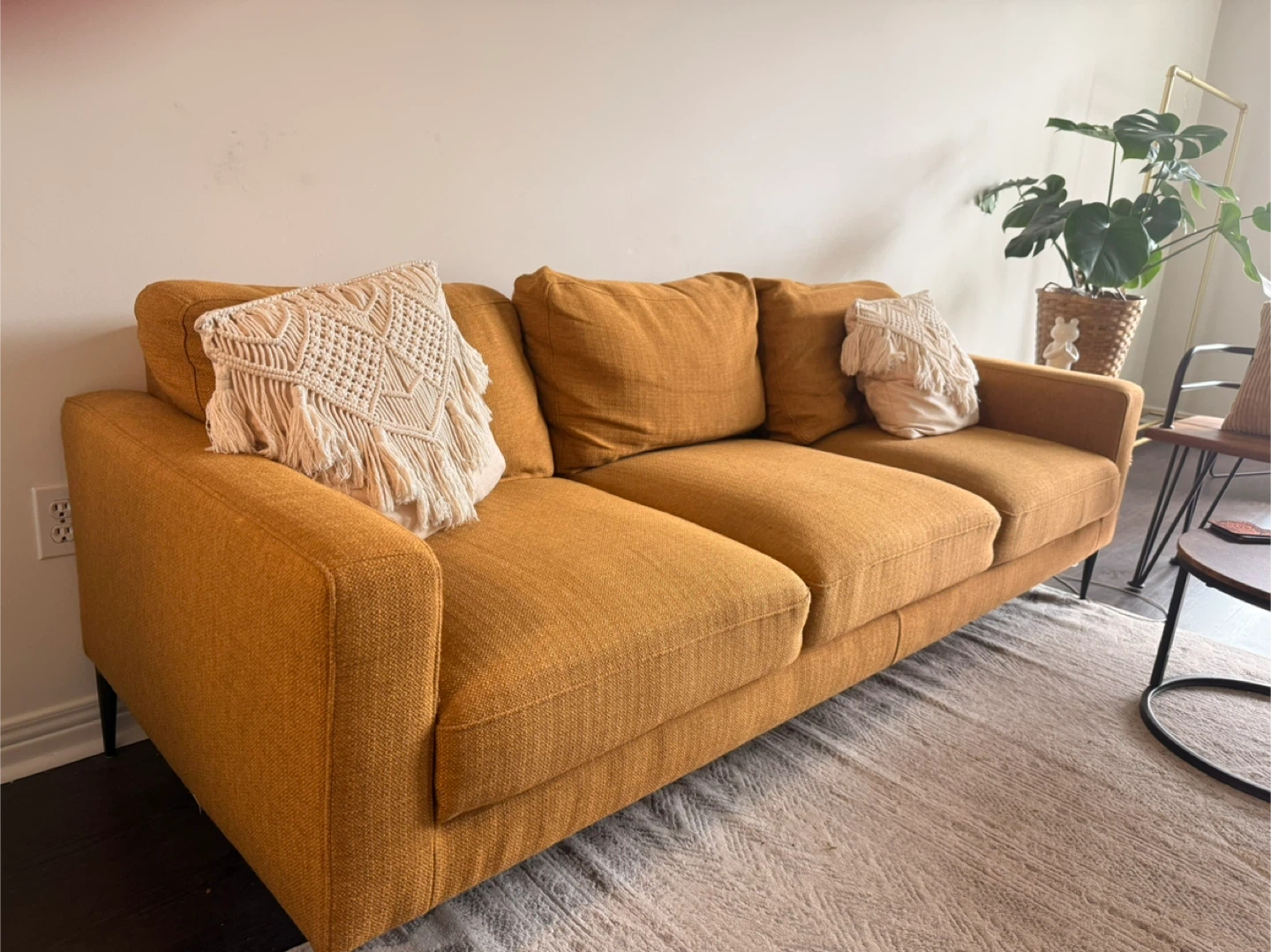 Structube Comfy Mustard Yellow Sofa