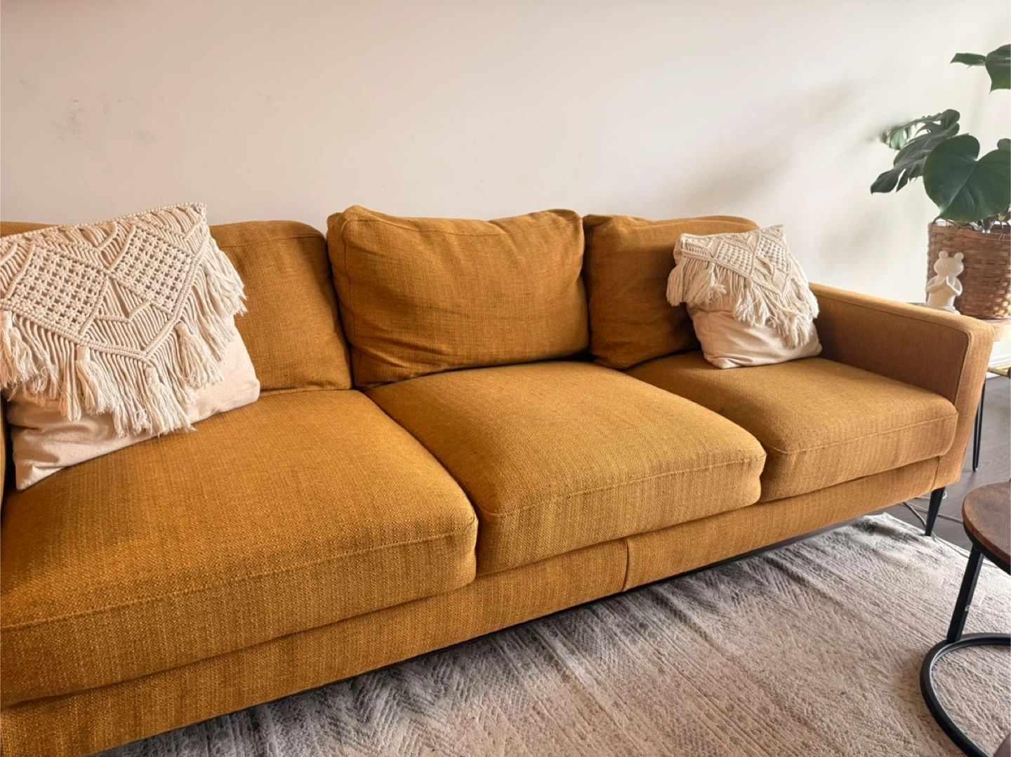 Structube Comfy Mustard Yellow Sofa - photo 2