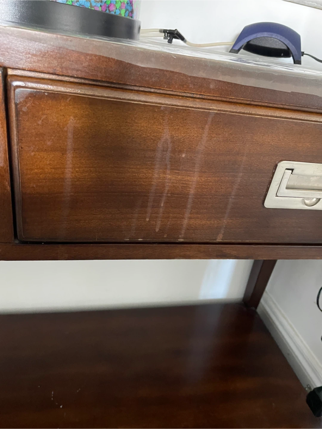 Brown Wooden Console Table with Drawers - photo 2