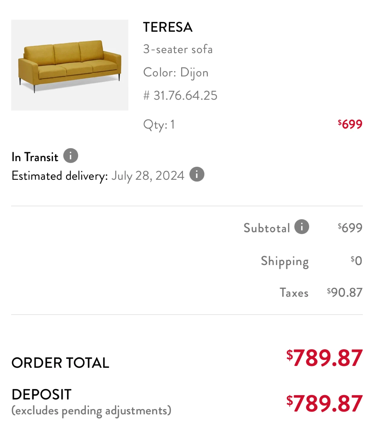 Structube Comfy Mustard Yellow Sofa - photo 3