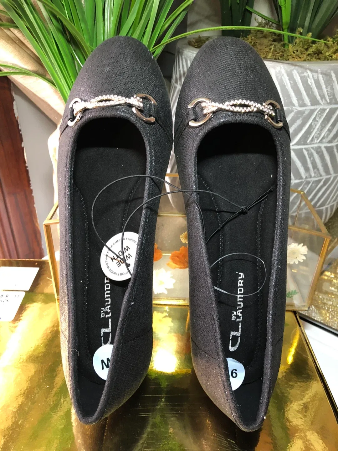 CL by Laundry Black Flats - Size 9 image indicator(2)