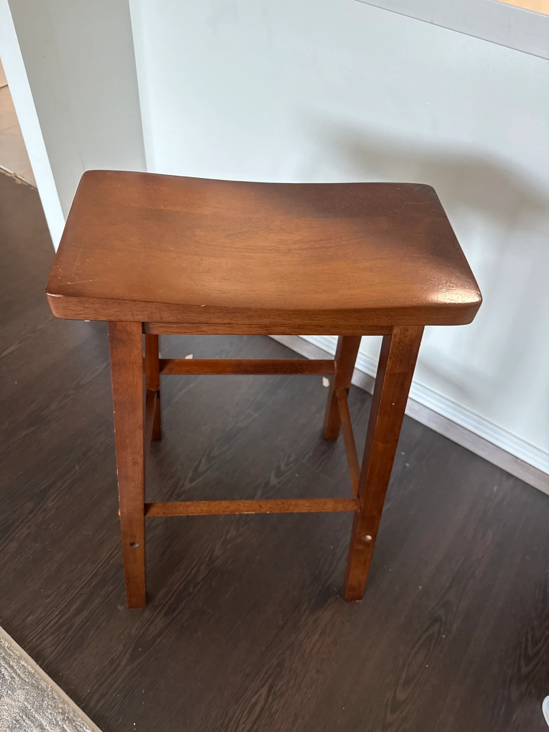 Wooden Saddle Seat Bar Stool - photo 2