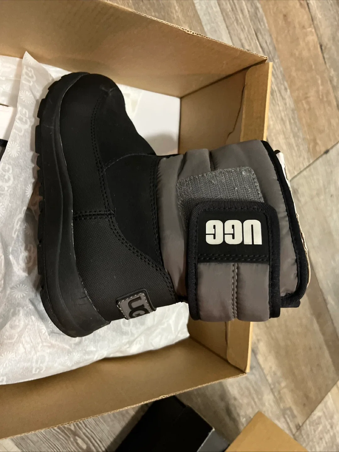 UGG Waterproof Puffer Boot - Black/Gray thumbnail