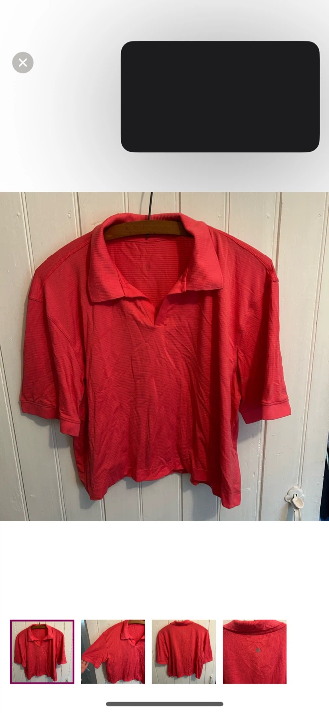 Lululemon pink cropped Polo Shirt