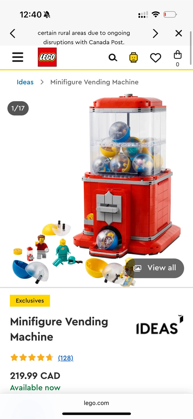 LEGO Ideas Minifigure Vending Machine