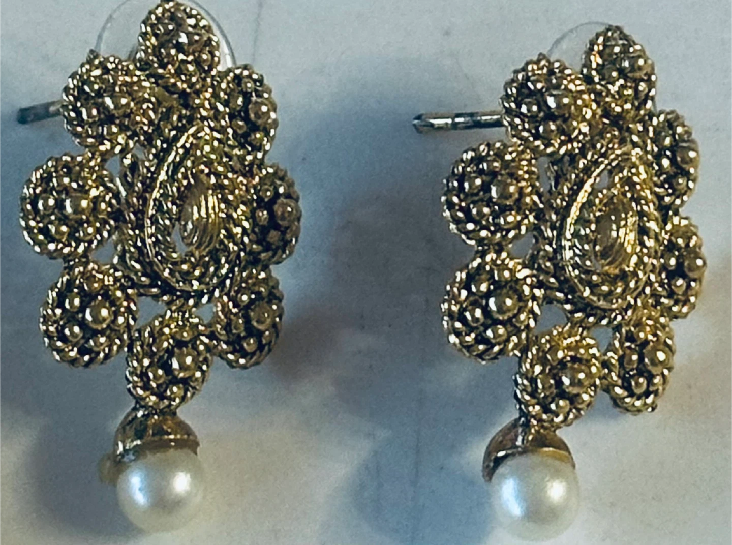 Earrings and Hair Clips with Pearls - photo 5