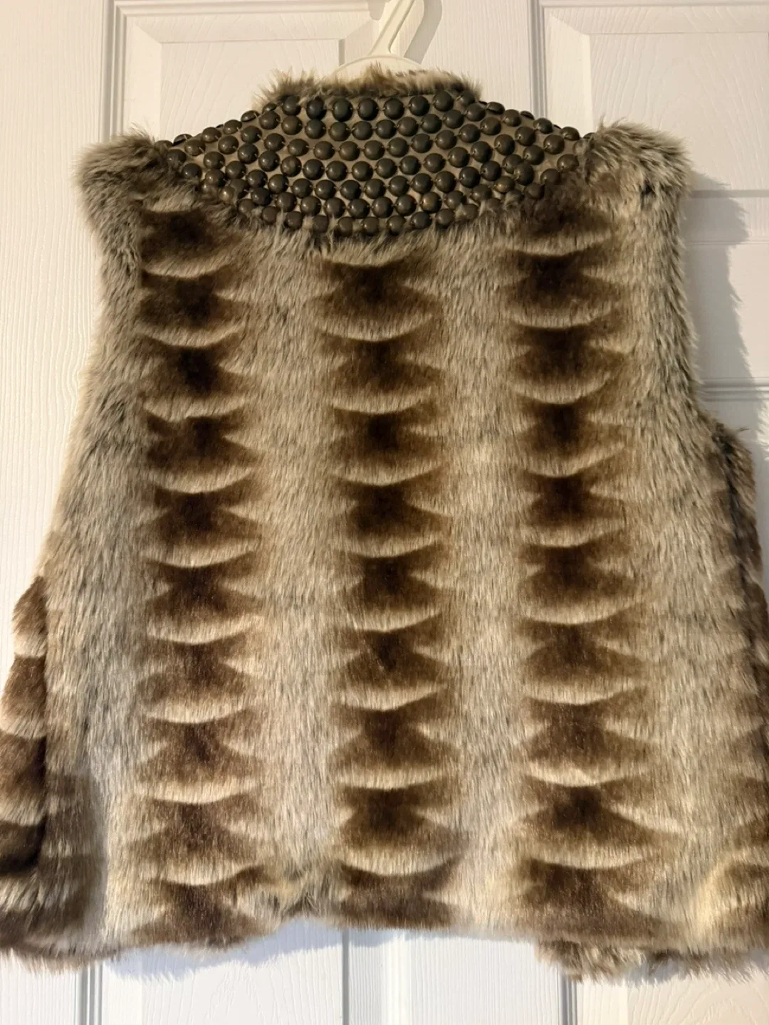 Faux Fur Vest with Studded Detail image indicator(3)