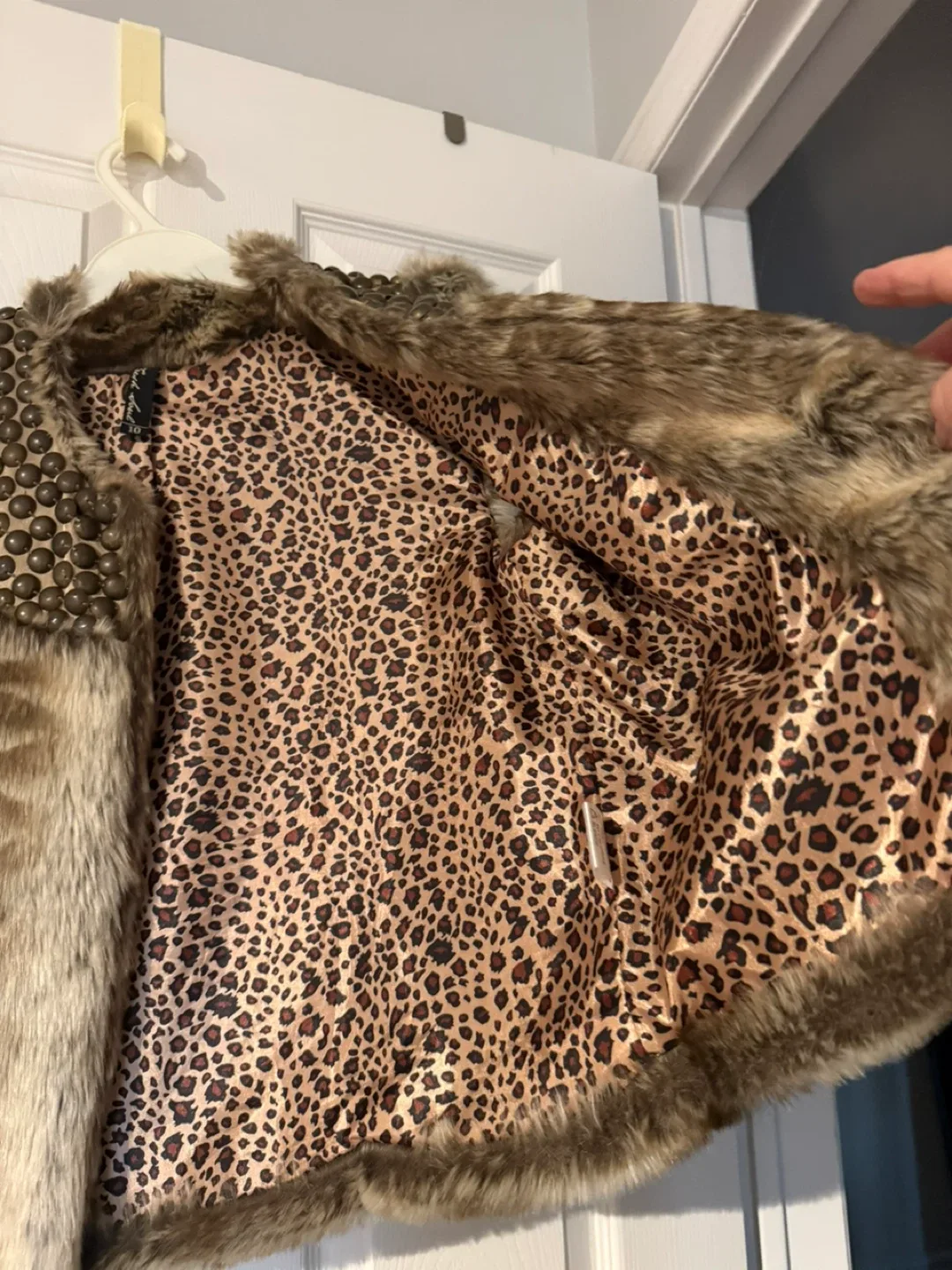 Faux Fur Vest with Studded Detail image indicator(5)