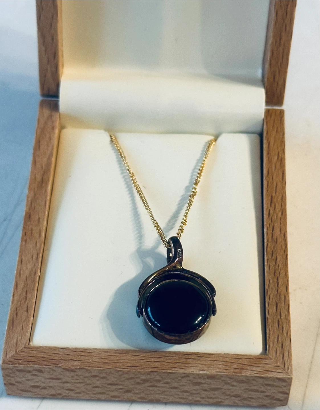 Jade Pendant Necklace with Box - photo 3