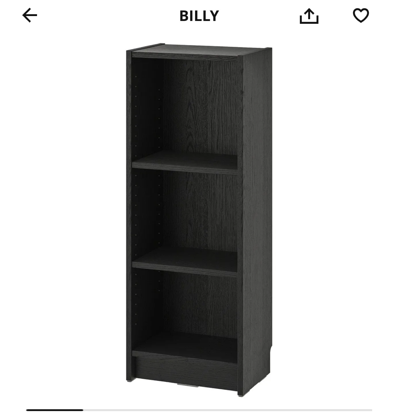 IKEA Billy Bookcase - Black Ash Veneer image indicator(3)