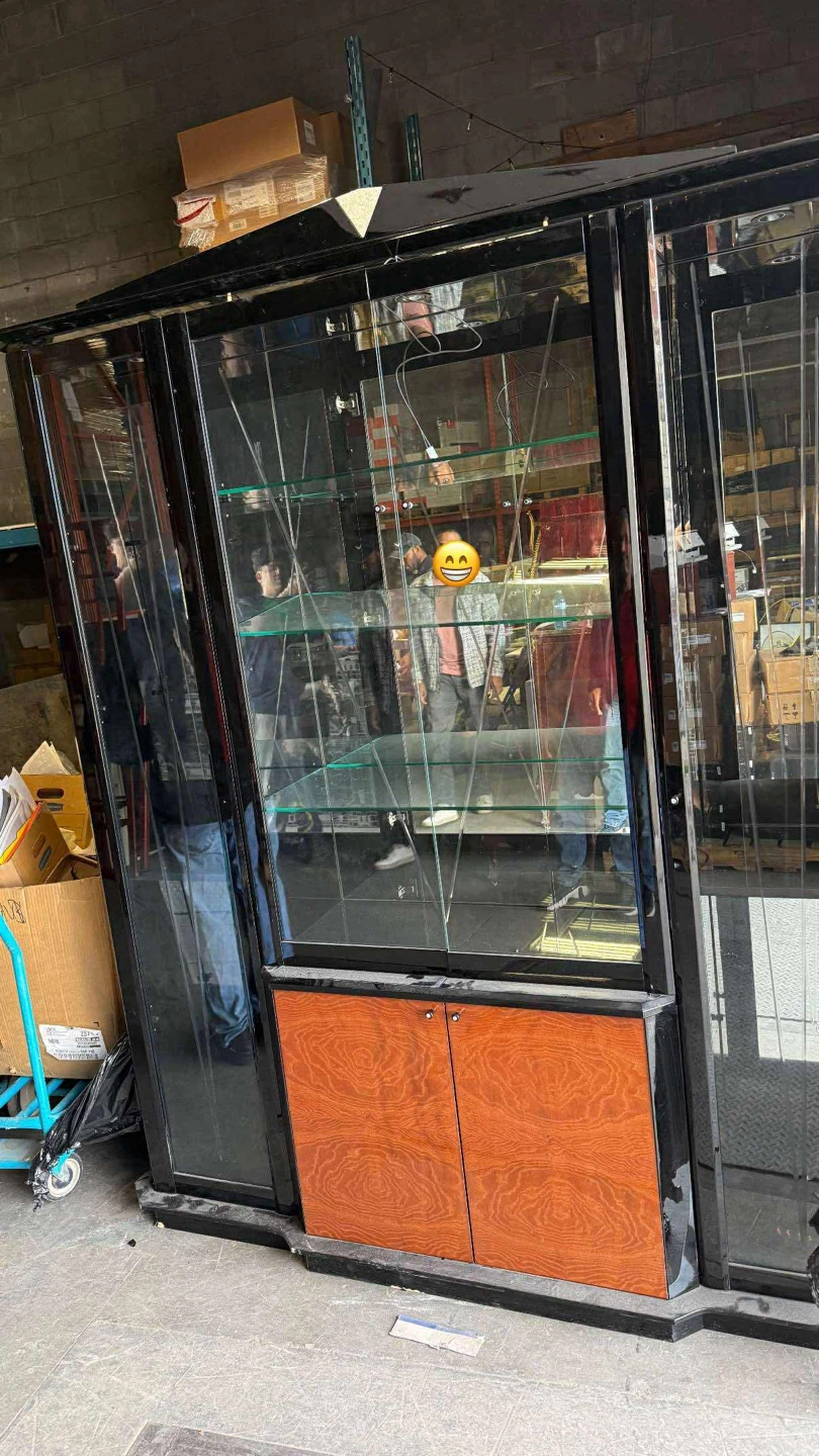 Display Cabinet with Glass Shelves