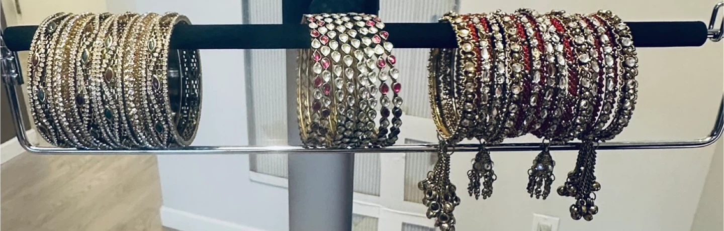 Set of Bejeweled Bangles