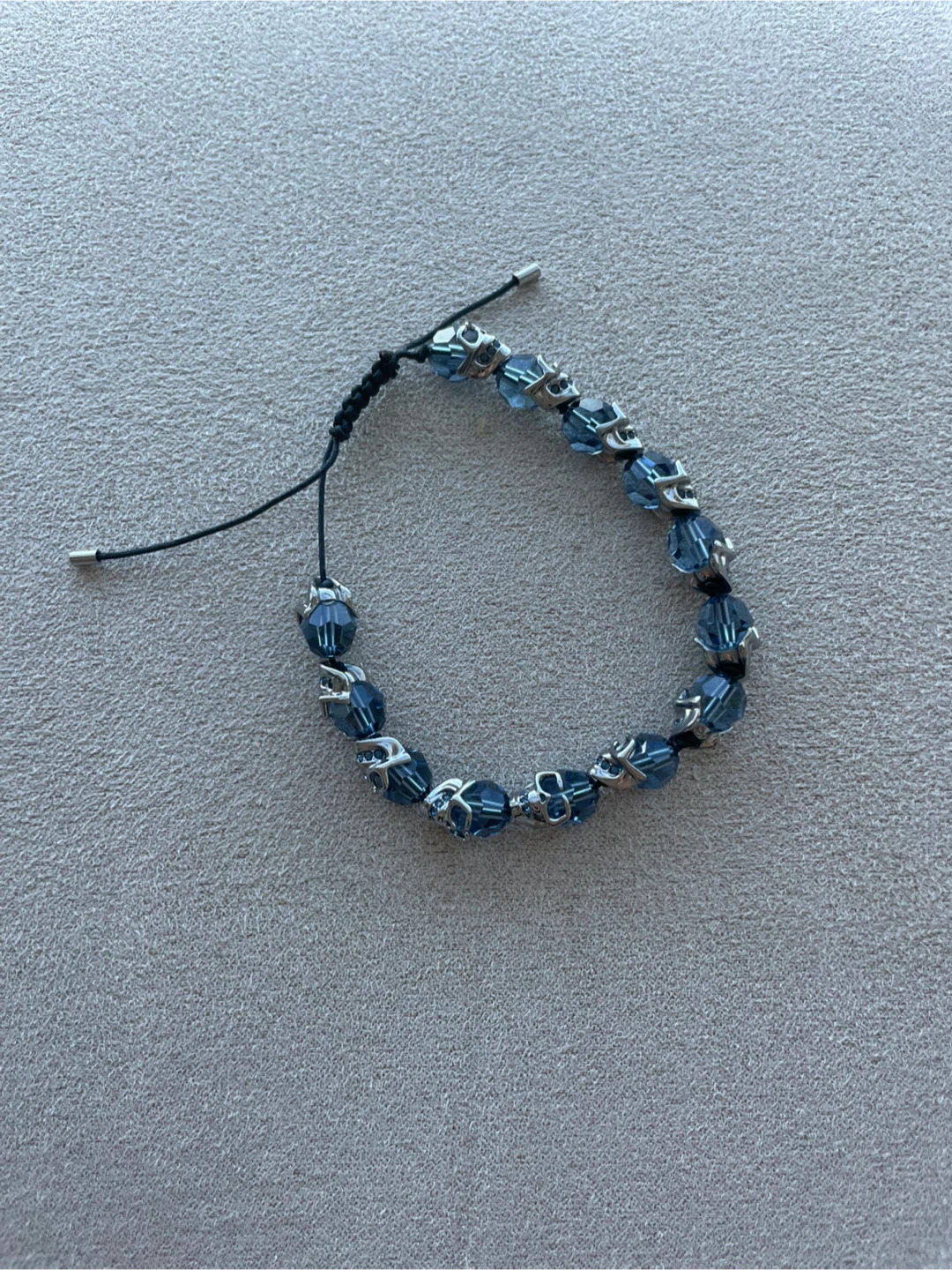 Swarovski Crystal Skull Bracelet, Blue, Ruthenium plating - photo 2