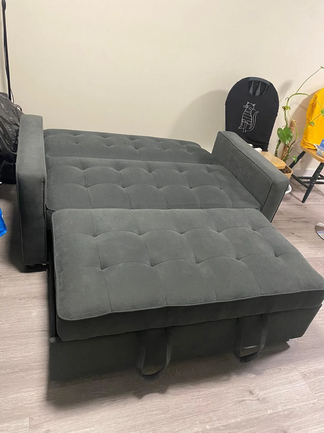 Grey Sofa Bed with Ottoman image indicator(2)