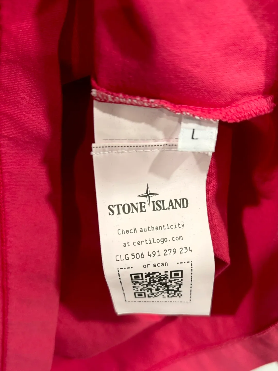 Stone Island Shirt Long Sleeve Mens Size Large - Cherry Magenta image indicator(5)