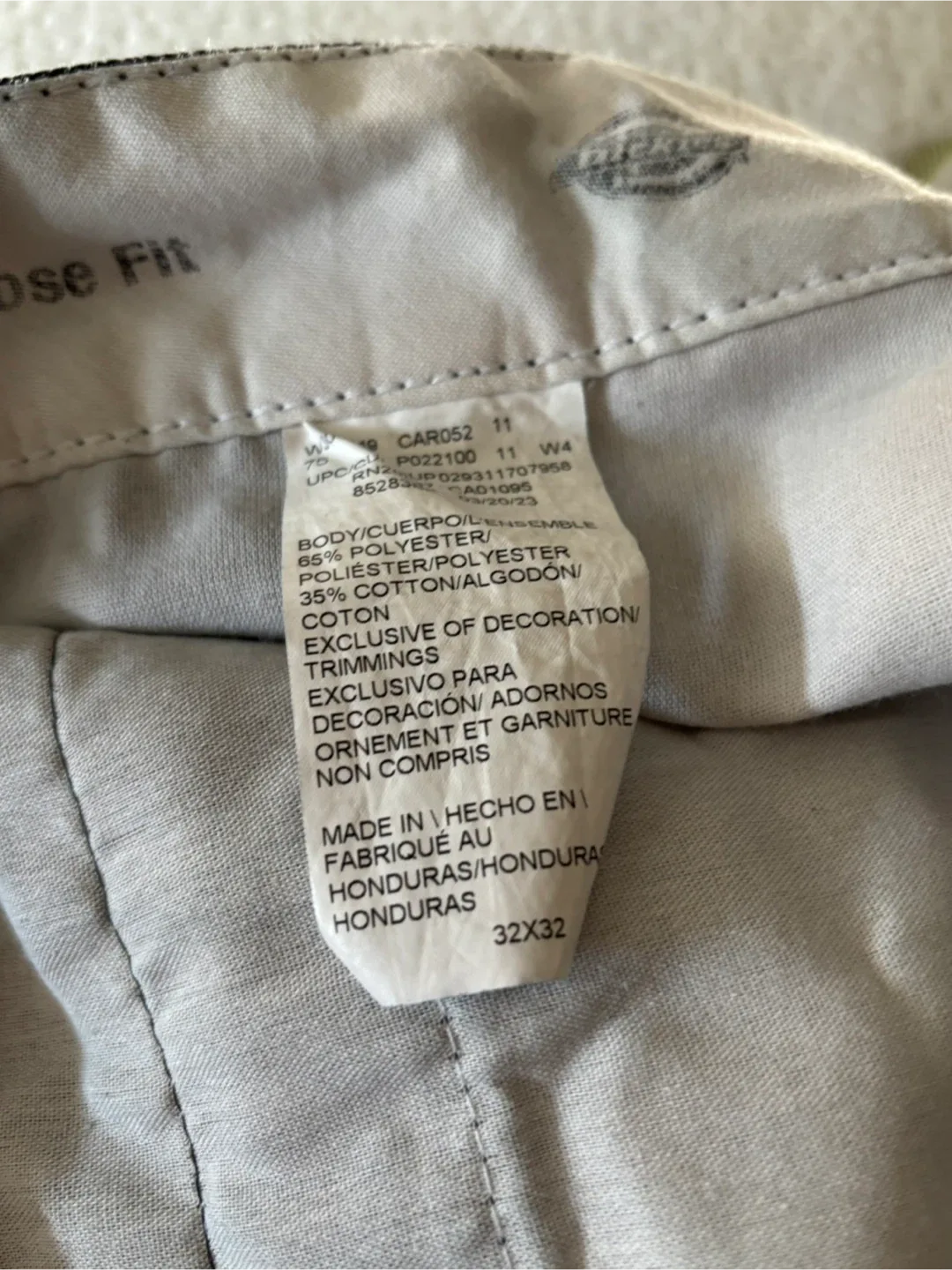 Dickies Loose Fit Black Pants 32x32 image indicator(3)