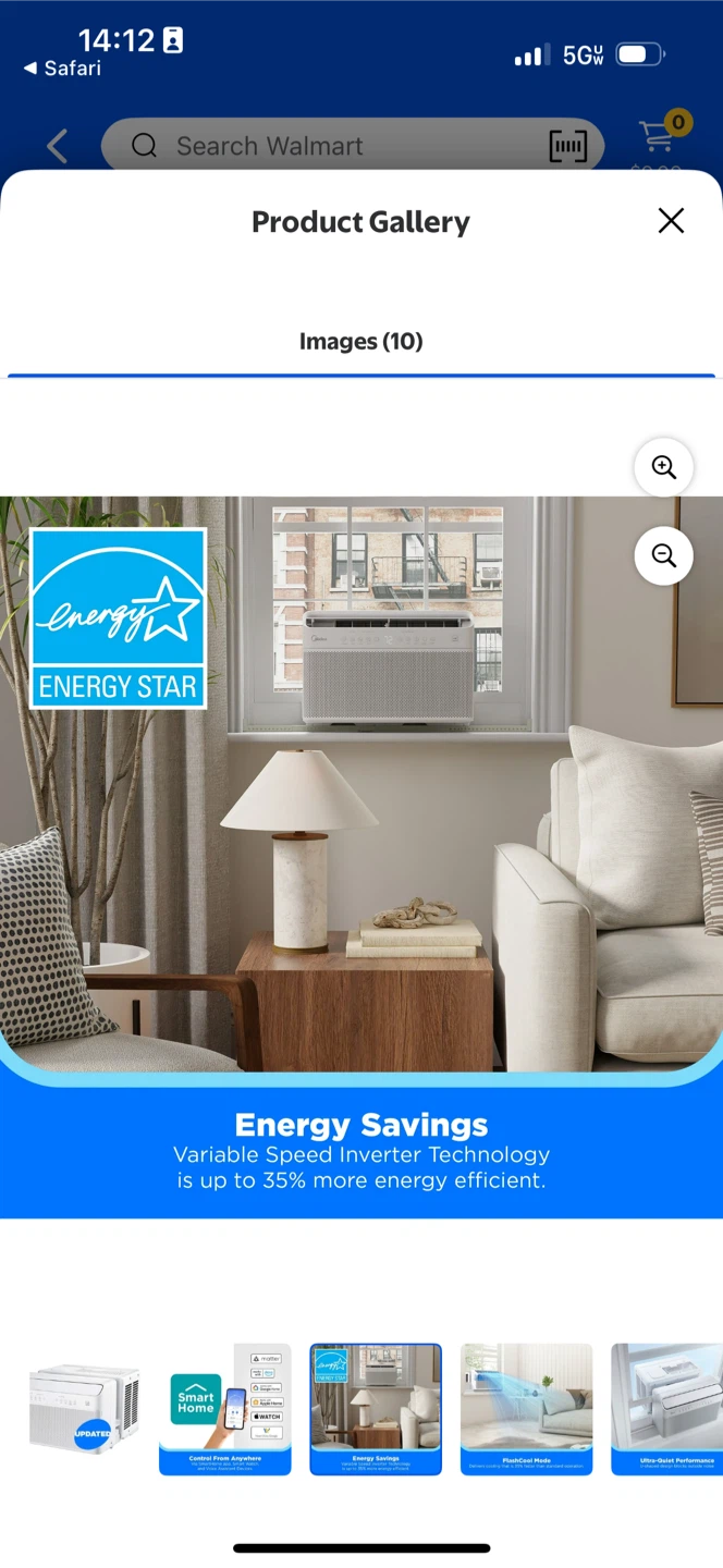 Midea 8,000 BTU Smart Inverter U-Shaped Window Air Conditioner - photo 3