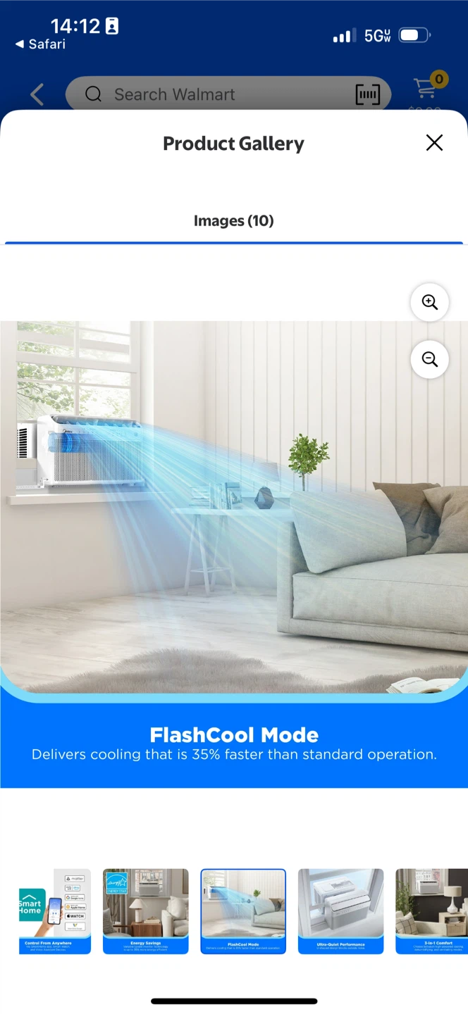 Midea 8,000 BTU Smart Inverter U-Shaped Window Air Conditioner - photo 4