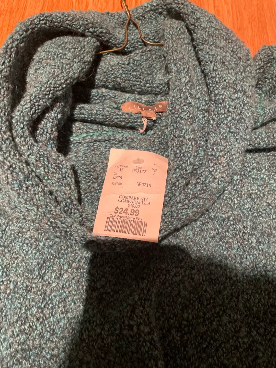 Brand new Lilac & Sky Teal Cowl Neck Sweater - Size 13 image indicator(2)