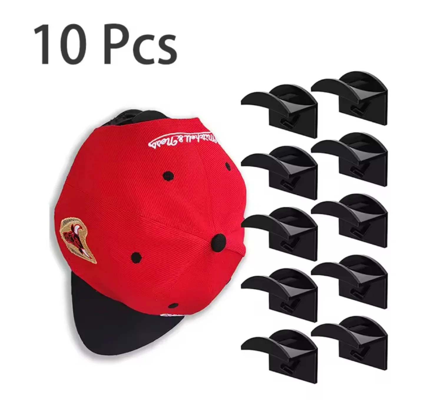10 Pcs Black Hat Rack Wall Mount
