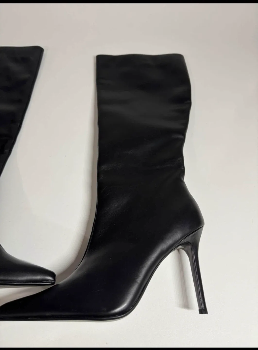Colin Stuart Black Knee High Heel Boots image indicator(3)