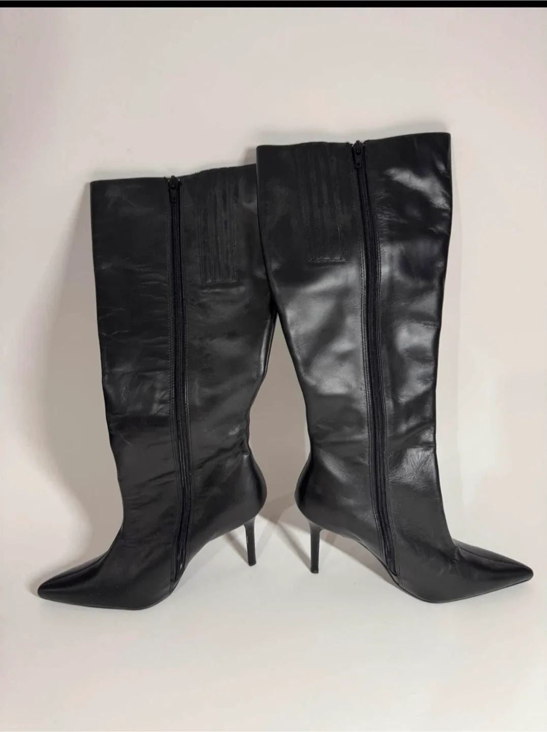Colin Stuart Black Knee High Heel Boots image indicator(5)