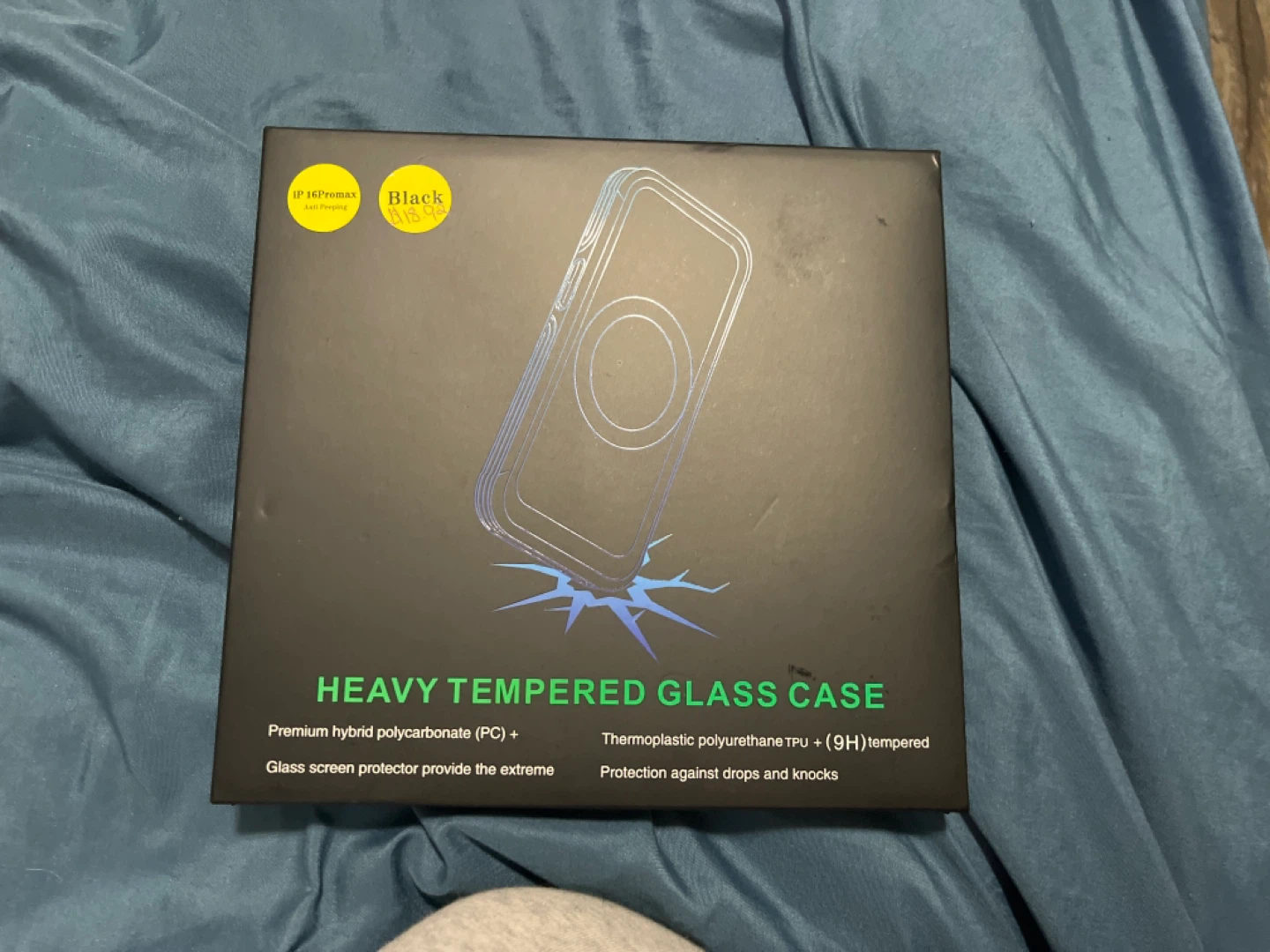 Heavy Tempered Glass Case for iPhone 16 pro max