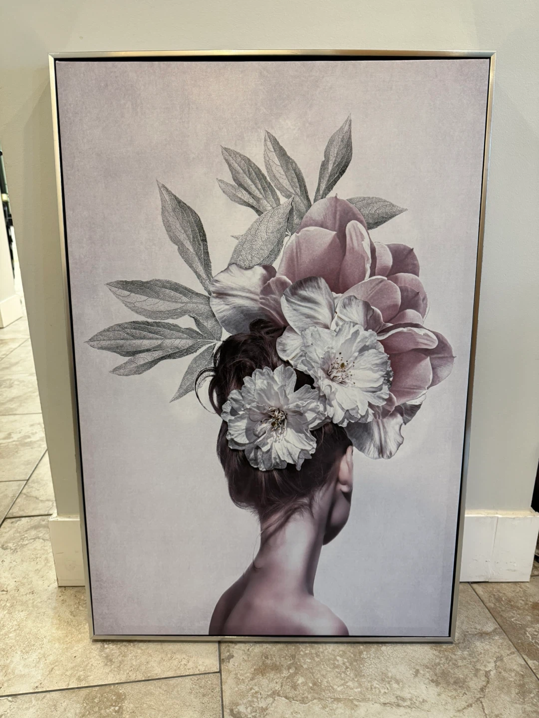 Framed Floral Woman Art Print