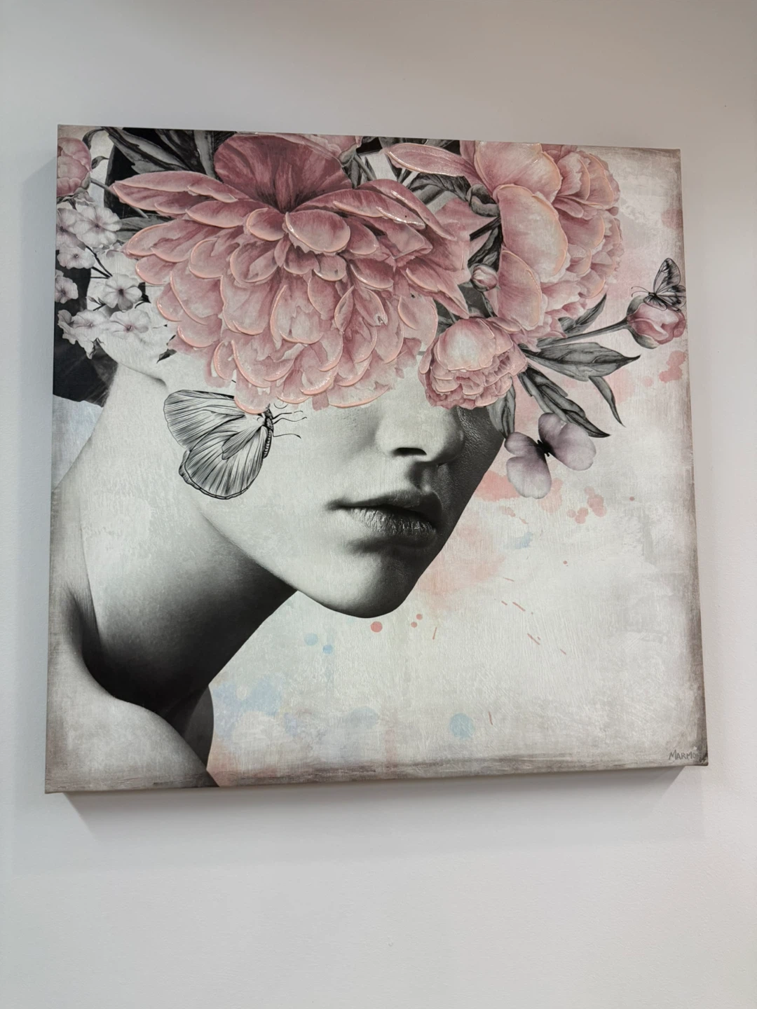 Canvas Wall Art - Woman with Flowers