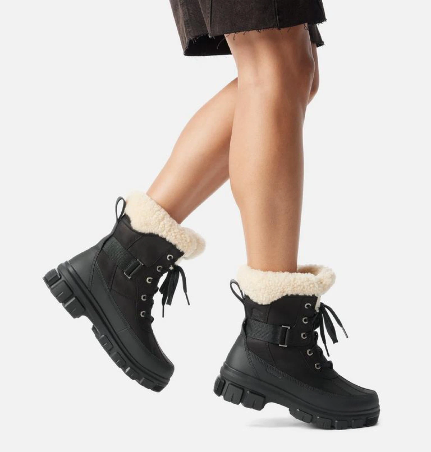 Sorel Brex Lace Waterproof Winter Boots - Black, US 8 - photo 3
