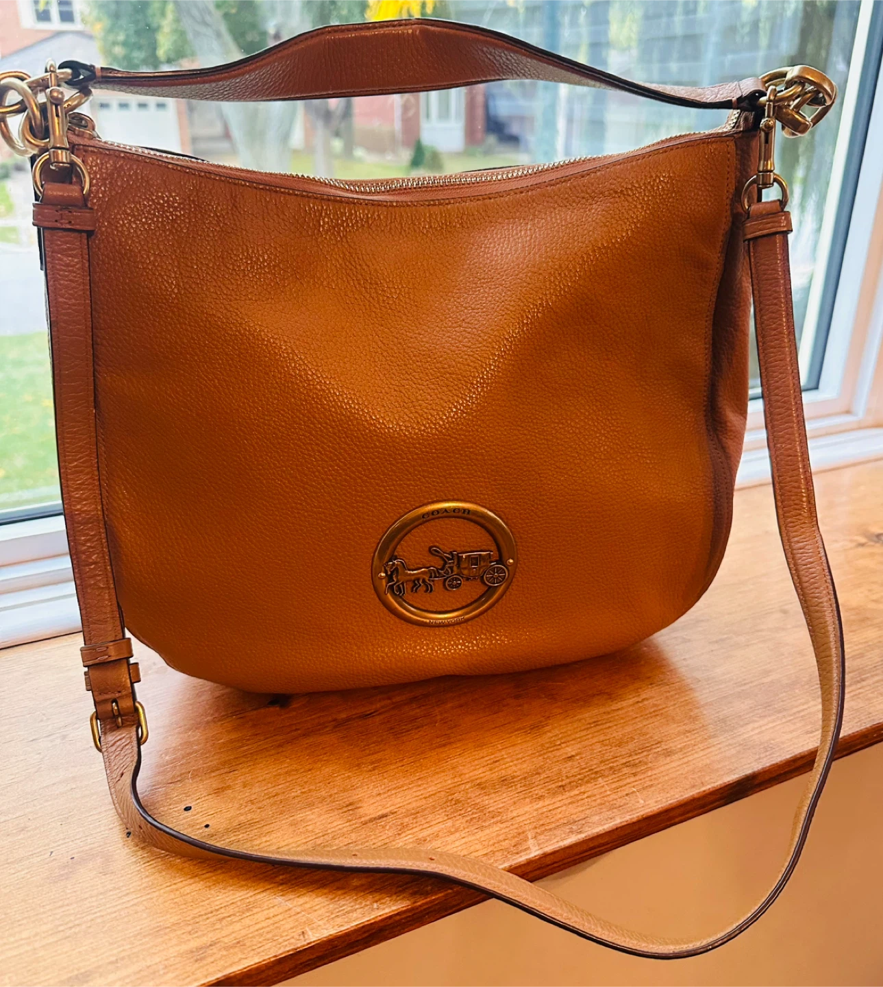 Coach Leather Hobo Bag