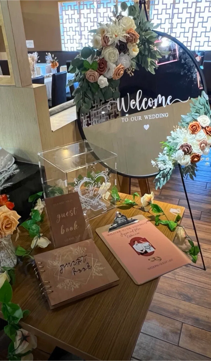 Wedding Guest Book, Signage, and Decor Set